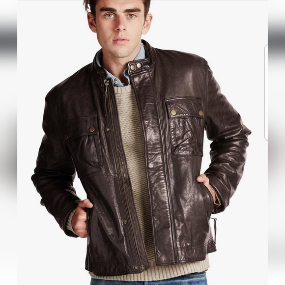 Lucky Brand The Ace Leather Jacket - Picture 2 of 11